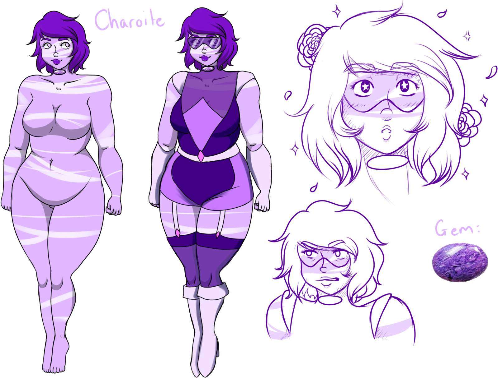 Top Images For Color Palette Steven Universe Sapphire - Purple Diamond Gemsona (1770x1224)