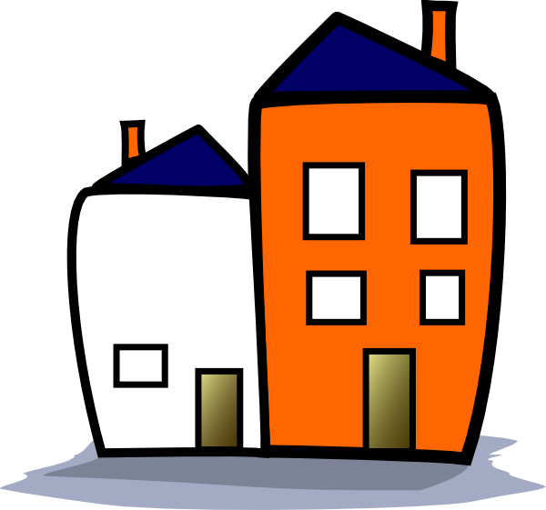 Cartoon Apartment Building (600x561)
