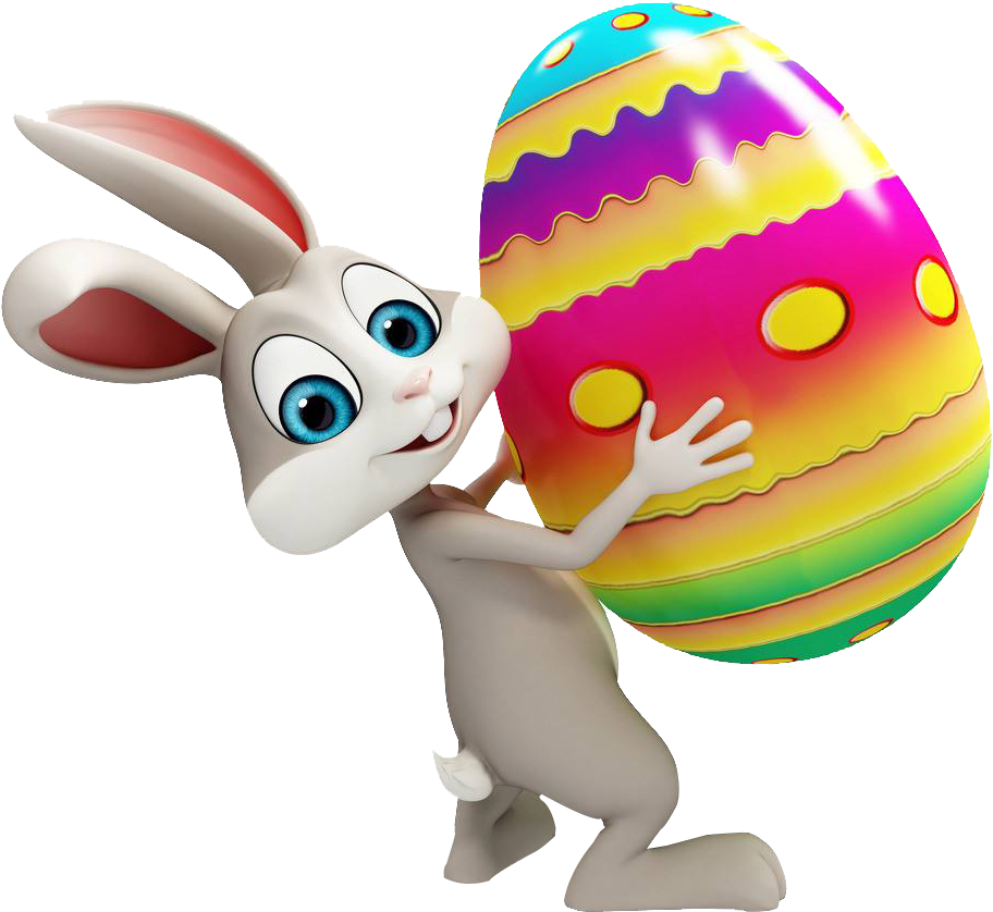 Easter Bunny Egg Hunt Easter Egg Clip Art - Easter Bunny Transparent Background (1024x1024)