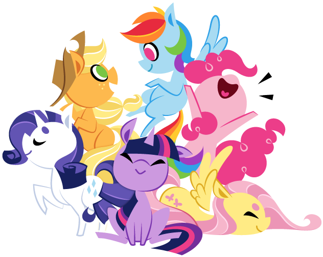 The Mane Six By Arnachy On @deviant - Drawing (652x517)