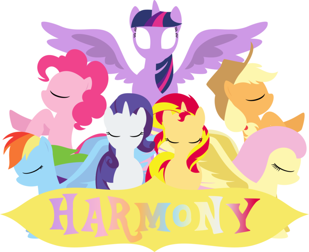Mane 7 Harmony By Midnight-st4r - Sunset Shimmer Element Of Harmony (990x807)