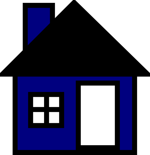 Blue House The Clip Art At Clker Com Vector Clip Art - Clip Art (582x600)