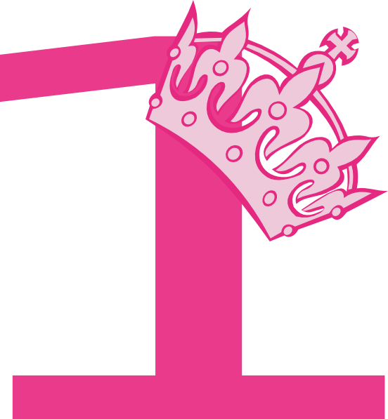 Pink Tiara Clip Art Download - 2nd Birthday Candle Clipart (552x597)