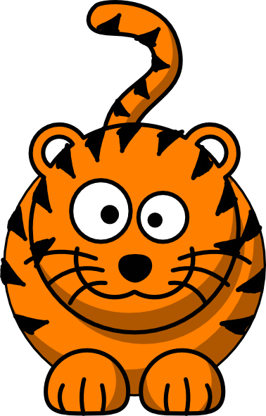 Pin Cute Cougar Clip Art Free Clipart Images - Arthwick Store Cartoon Illustration Of A Smiling Tiger (378x591)