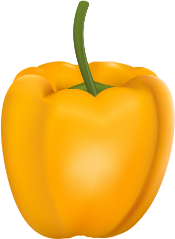 Yellow Pepper Png Clipart - Peppers Clipart (366x500)