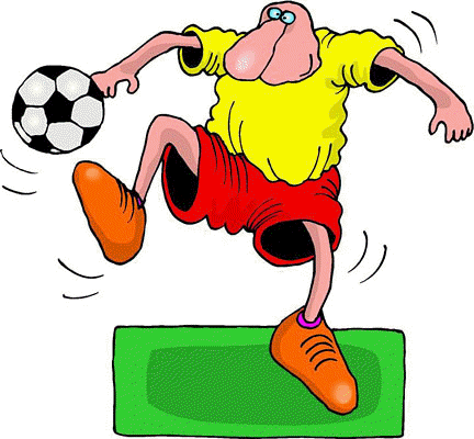 Plums Pulverizing Plum Player - Playing Soccer Carton Gif (432x400)