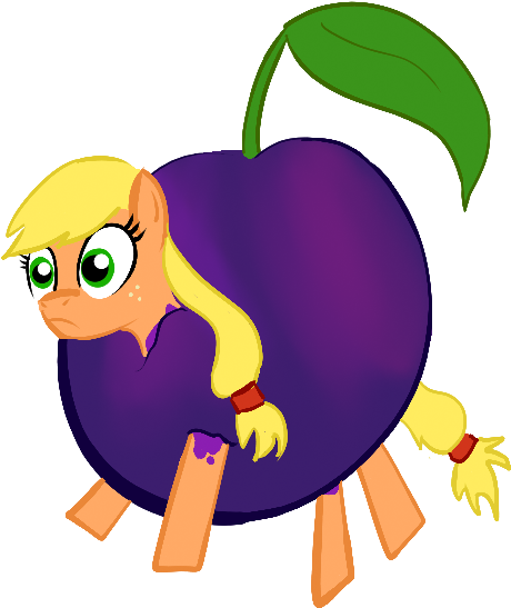 Tehursus, Fruit, Plum, Plumjack, Safe, Simple Background, - Cartoon (576x576)