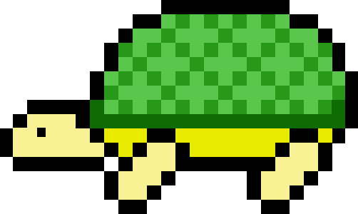 Turtle Clipart Derpy - Pixel Turtle Gif (502x300)
