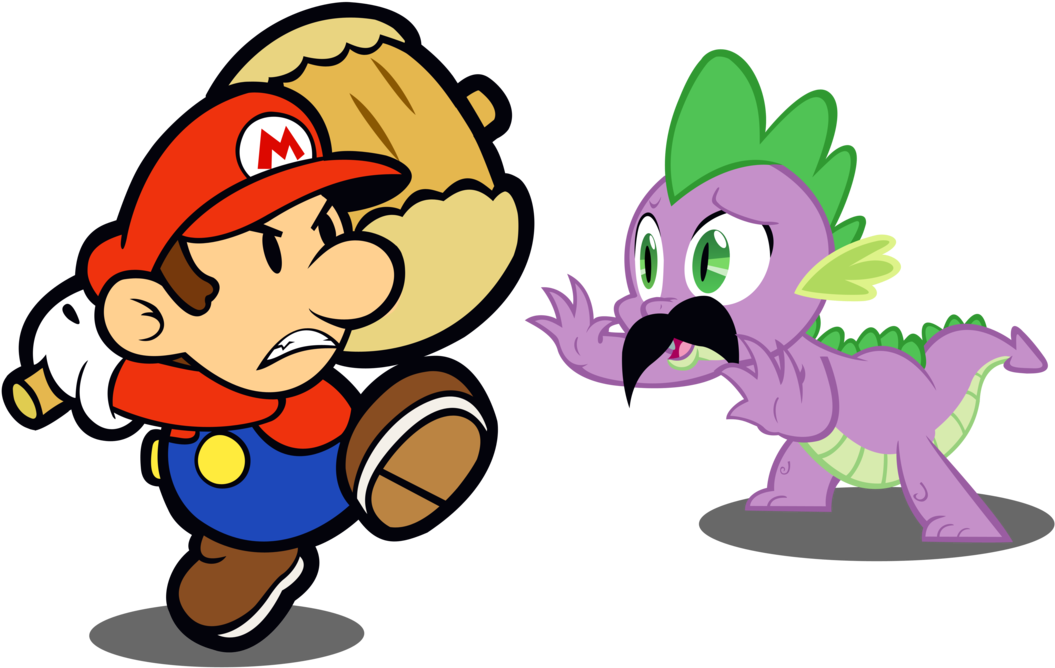 Spikesmustache, Crossover, Mario, Moustache, Nintendo, - Paper Mario Spike (1095x730)