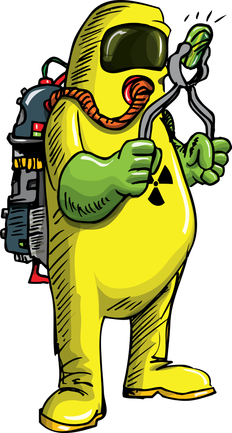 Radiation Clipart 6th Grade Science - Hazmat Suit Clip Art (800x1489)