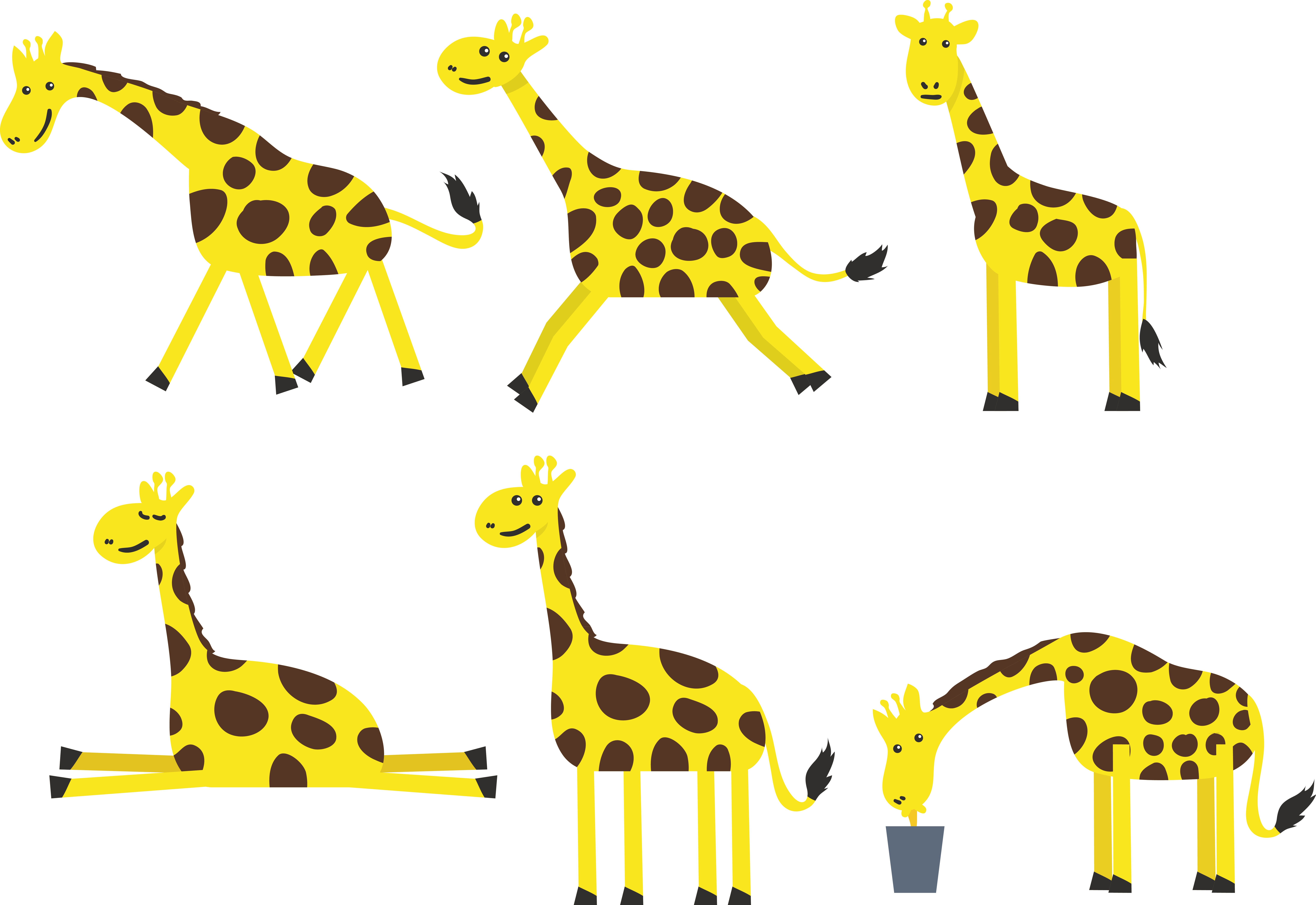 Northern Giraffe Cartoon - Northern Giraffe Cartoon (8770x6034)