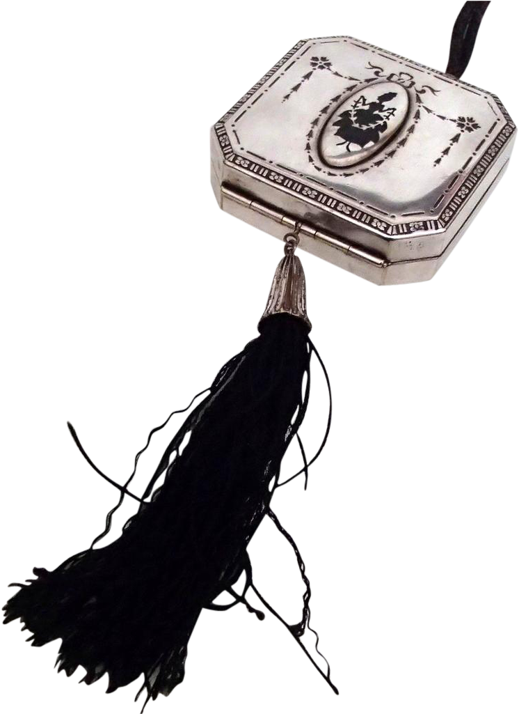 Art Deco Dance Purse Compact W Silhouette Amp Tassel - Compact (1024x1024)