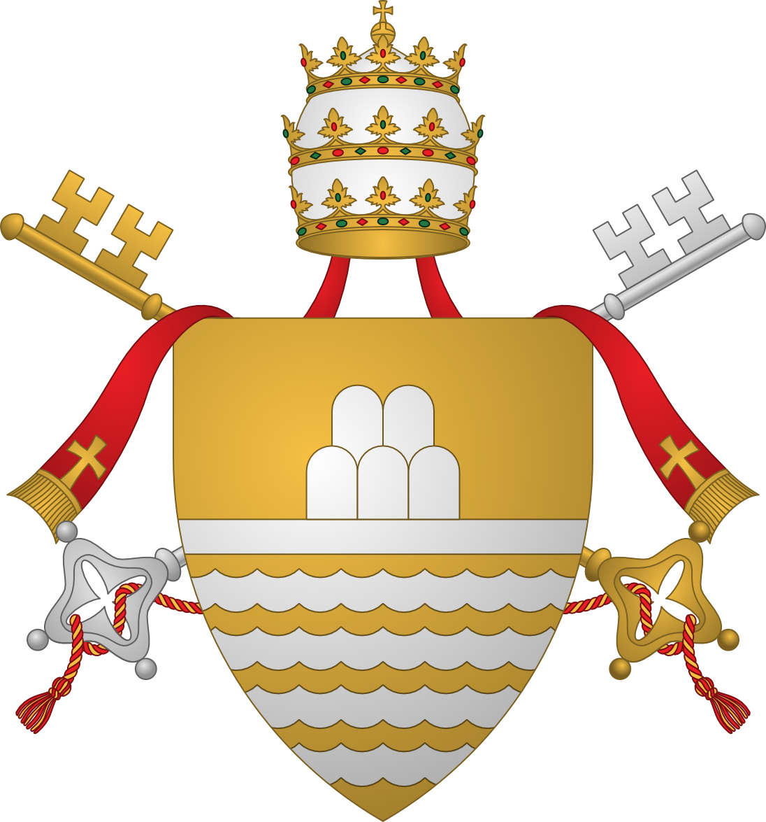 Coat Of Arms Of Pius Xiii By Kriss80858 - Pius Xiii Coat Of Arms (1096x1175)