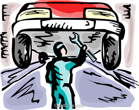 Auto Mechanics Royalty Free Vector Clip Art Illustration - Illustration (480x380)