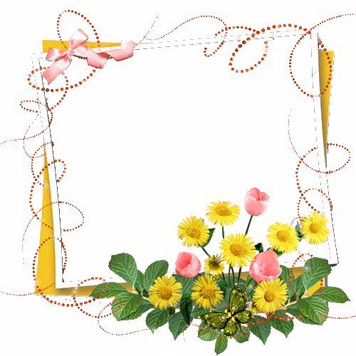 Cadres - Birthday Flower Frame Png (500x500)