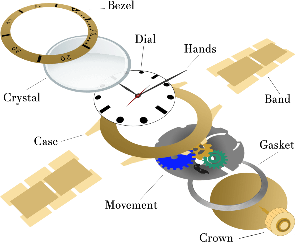Image Showcasing Various Watch Parts - Watch (1024x846)
