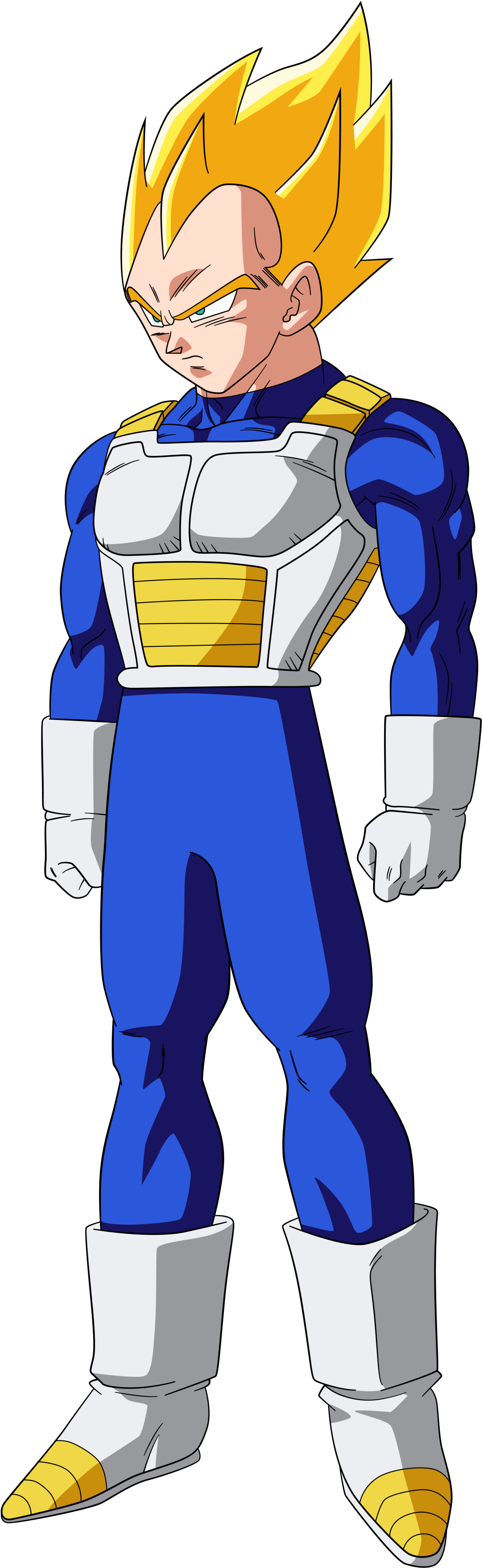 Vegeta Super Saiyan Form - Battle Suit Vegeta Whis (1280x3909)