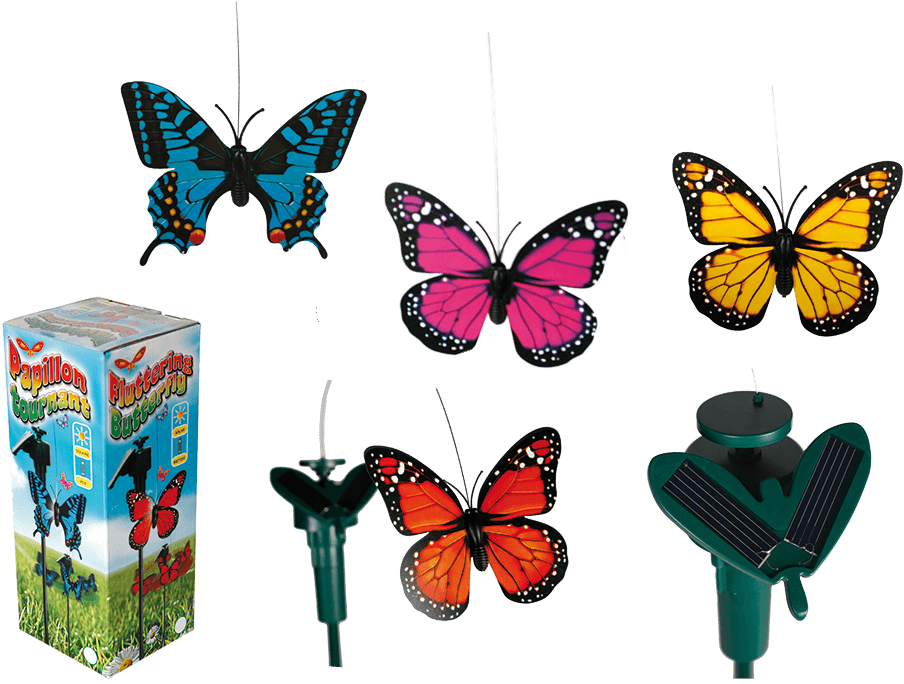 Fluttering Butterfly - Mariposa Solar Para Macetas (945x709)