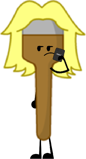 Inanimations Paintbrush Pose - Battle For Dream Island Paint Brush (352x649)