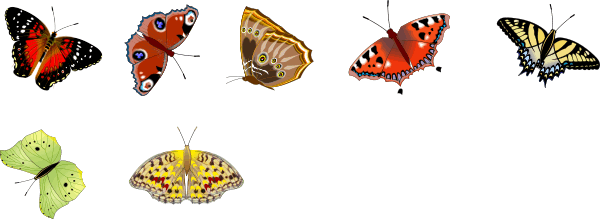 Blossoms, Butterflies, Fairies, Fish, Florida, Frames, - Transparent Background Gif Butterflies (600x219)