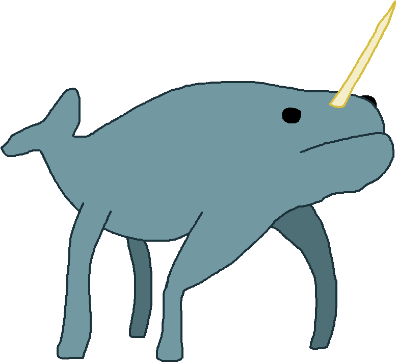 "land Narwhals, Land Narwhals, Not Swimming In The - Narwhal Png (793x732)