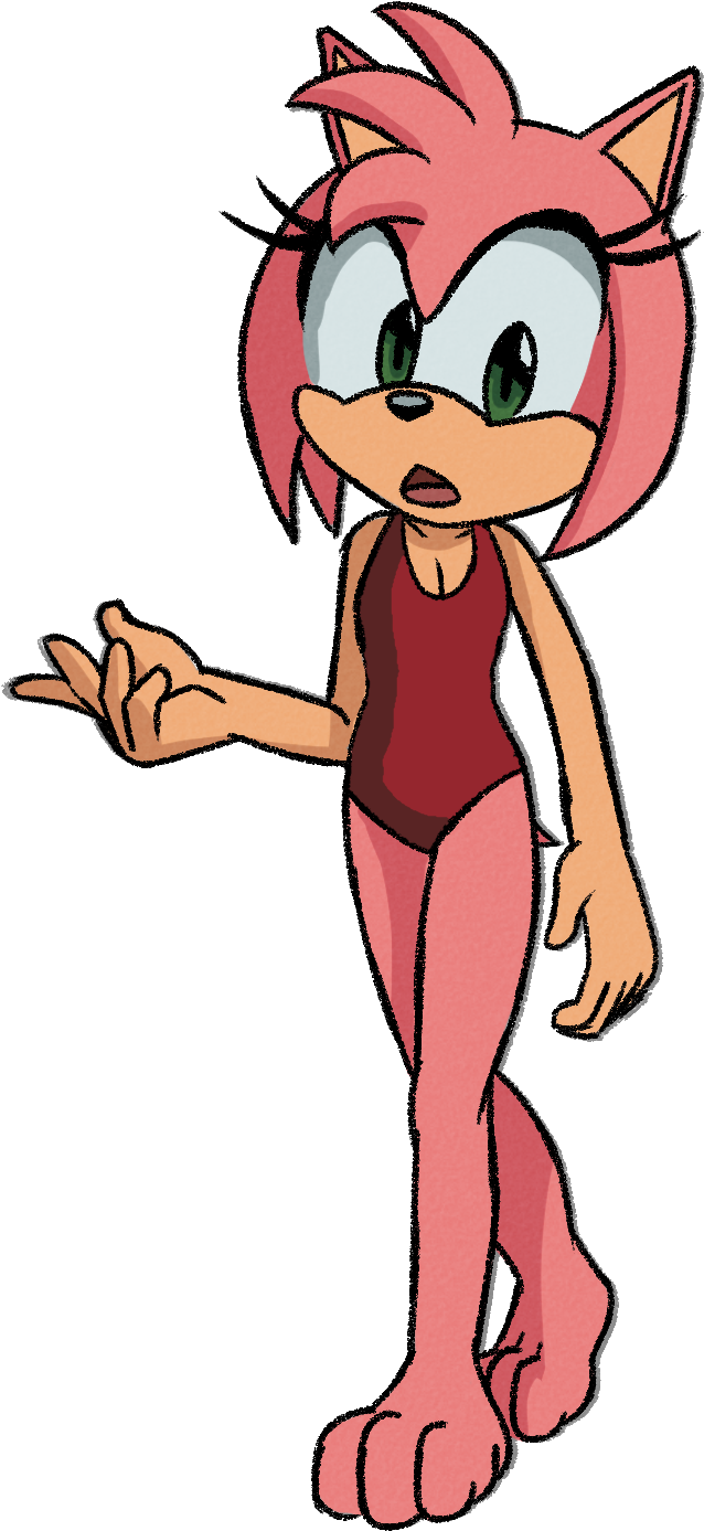 Sonic Boom Amy Talking Swimsuit - Sonic The Hedgehog (810x1487)