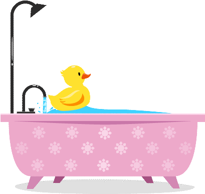 Bathtub Clipart Rubber Duck - Bathroom (500x500)