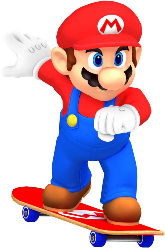 Mario Skateboarding By Nintega-dario - Digital Art (779x1026)