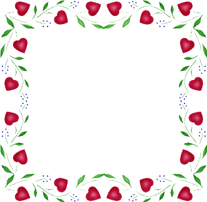 Tubes Cadres - Cadre Fleur Rouge (425x425)