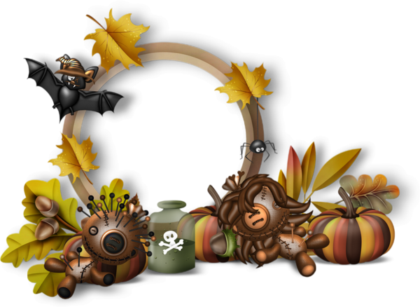 Cadre/cluster Halloween, Tube - Illustration (600x438)