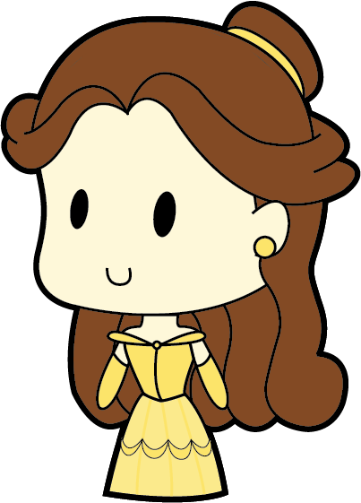 Belle Chibi By Allycharms - Beauty And The Beast Chibi Belle (403x561)