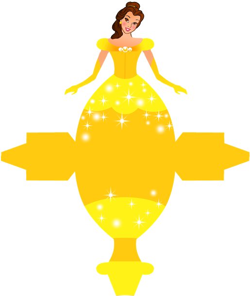 Beauty And The Beast Paper Box - Cajitas De La Bella (533x640)