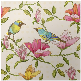 Vintage Seamless Background - Cumberland Blue Bird Notebook Casebound A5 100 Leaf (400x400)