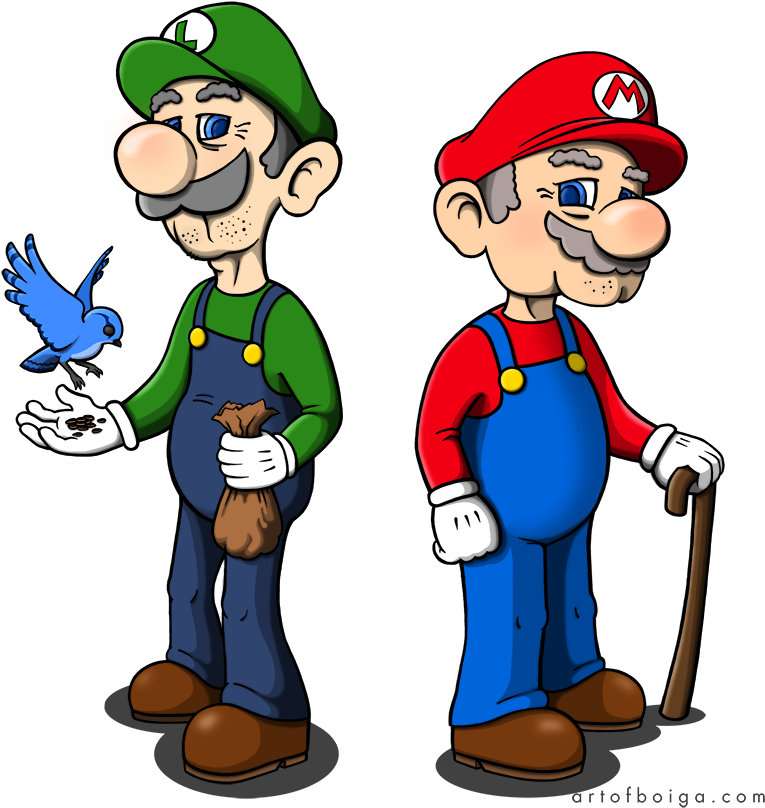Mario And Luigi Retired By Blind-dancer - Blind Luigi (800x835)