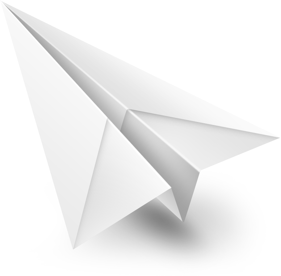 White Paper Plane Png Image - Paper Airplane (910x893)