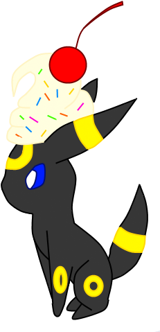 Umbreon With A Cherry By Irisanyira - Umbreon With A Cherry By Irisanyira (245x492)