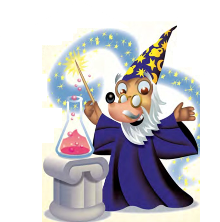 Wizard, Halloween Chemistry - Cartoon (731x735)
