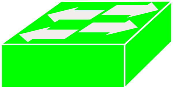 Switch Green Clip Art - Network Switch Icon (600x310)