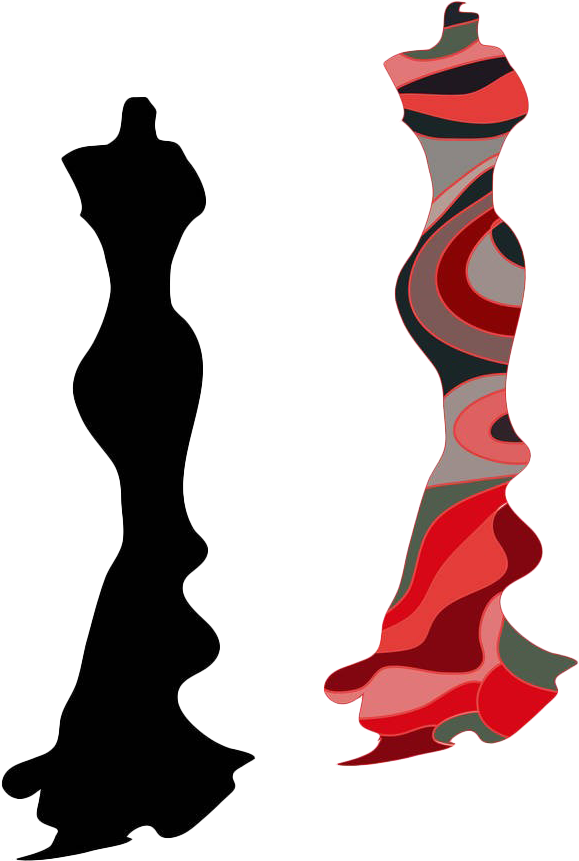 Mannequin Royalty Free Clip Art - Black And Red Woman Silhouette (1000x997)