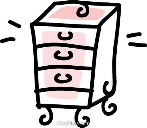 Dresser Schubladen Vektor Clipart Bild - Anxiety Disorder (480x419)