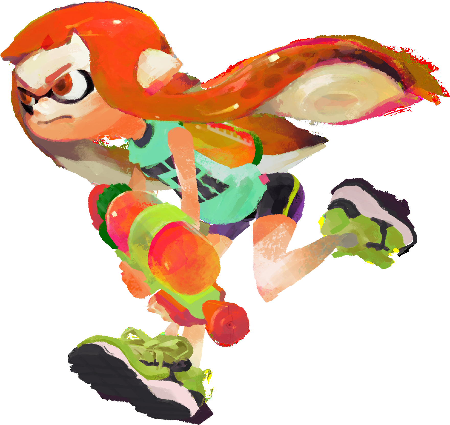 A Female Inkling - Inkling Super Smash Bros (2000x1900)