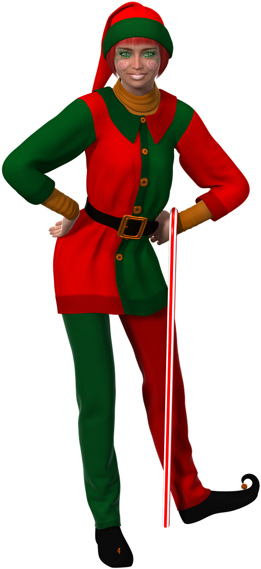 Free Image On Pixabay - Christmas Elf Woman (960x1280)