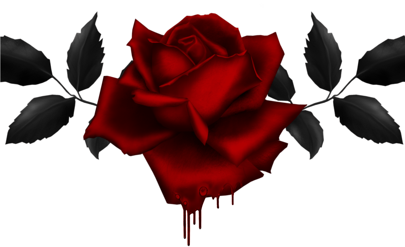 Gothic Rose Drawing At Getdrawingscom Free For Personal - Rose Design T Shirt (1368x855)