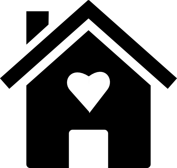 House With A Heart Clipart - House With Heart Clip Art (600x568)