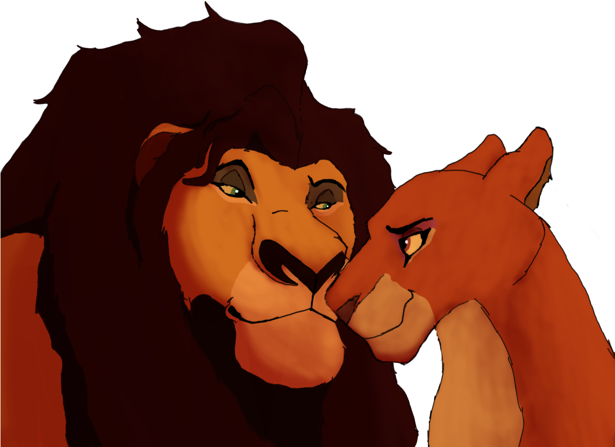 Ahadi And Uru By Agurhel Ahadi And Uru By Agurhel - Cartoon (1213x939)