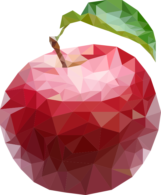 Apple Low Poly By Oddkh1 - Low Poly Apple (558x675)