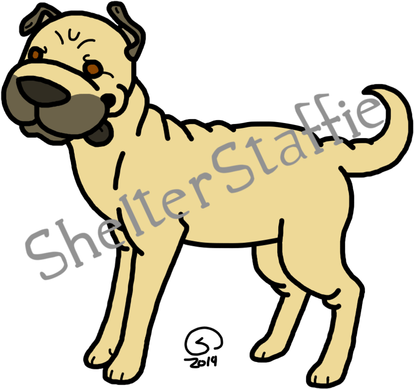 Chibi Shar Pei Lineart By Shelter-staffie - Sharing Is Caring (894x894)