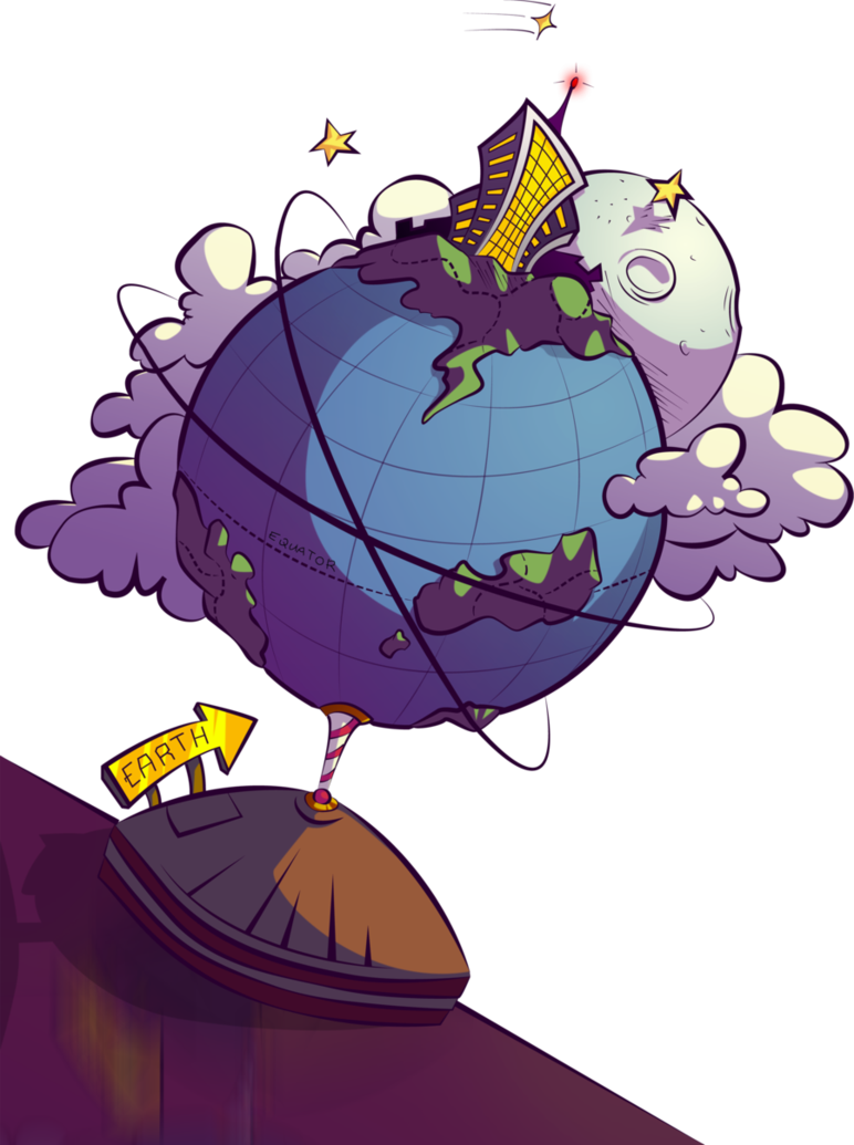 Cartoon Earth Globe Render By Eballen - Cartoon Earth Render (772x1035)
