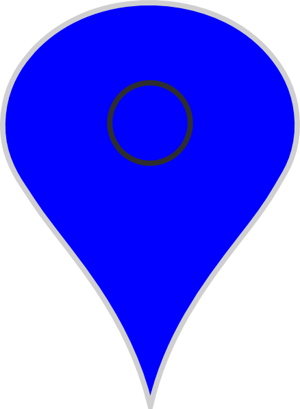 This Free Clip Arts Design Of Google Map Pointer Blu - Blue Heart Clipart (438x598)