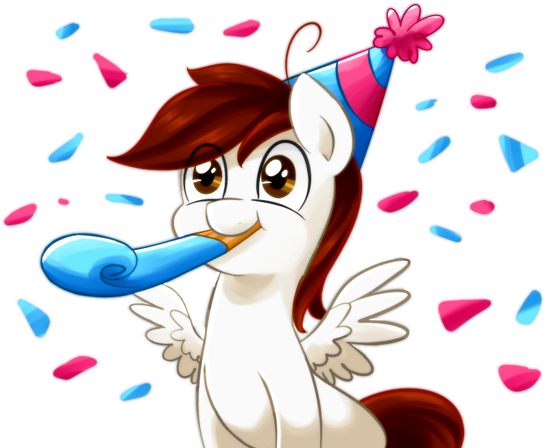 Bloodorangepancakes, Hat, Oc, Oc Only, Party Hat, Party - Cartoon (818x668)